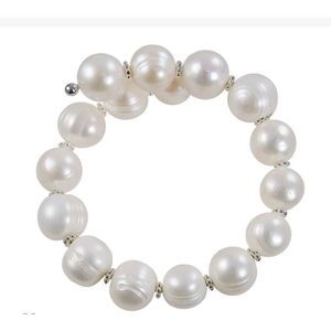 Sterling silver fresh water  pearl wrap bracelet